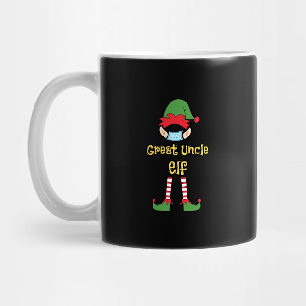 2020 Masked Christmas Elf Family Group Matching Shirts -  Great Uncle by Funkrafstik